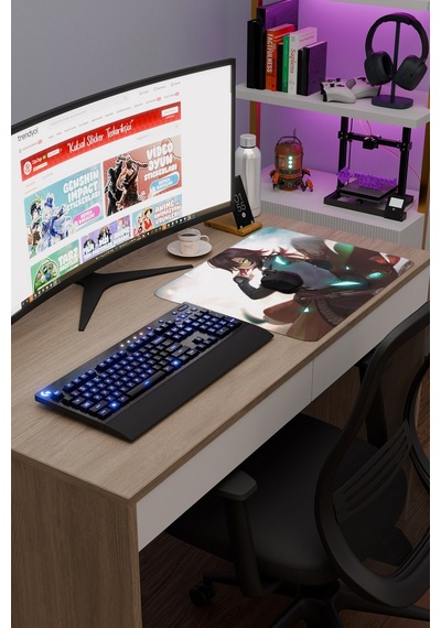 Heizou Genshin Impact Anime Oyuncu V5 - 48x40 Xl Gaming Mouse Pad Fare Altlığı