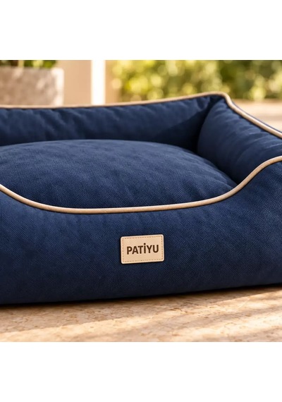 Kedi Köpek Yatağı Vera Premium Yatak - Lacivert / Large