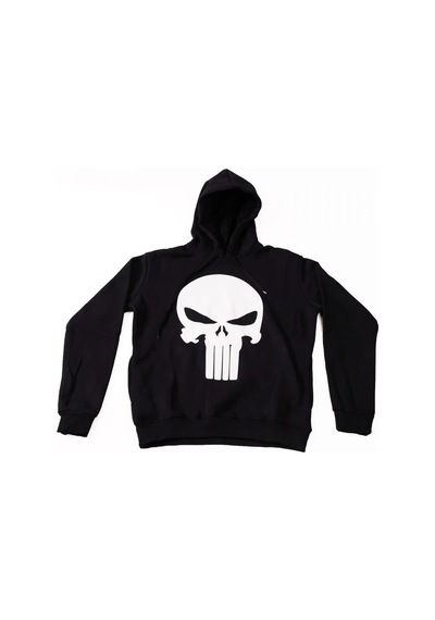The Punisher Kapüşonlu Sweatshirt Hoodie Siyah Çok Renkli