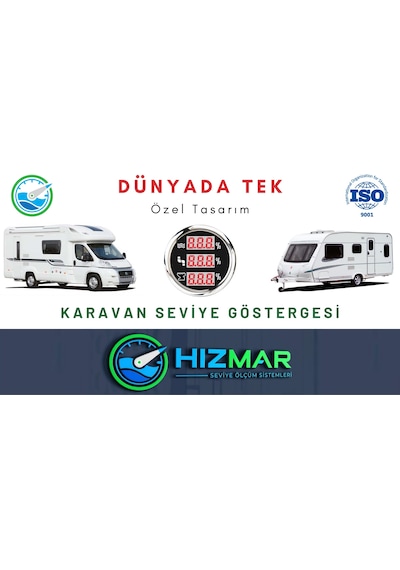 Karavan Seviye Göstergesi - Dünyada Tek - Su - Gri Su - Atık Su Gri