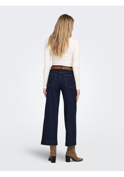 Only Onlregına Hw Wıde Crop Dnm Dıa215 Noos Kadın Mavi Denim Pantolon - 15358320