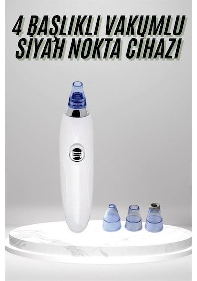 4 Başlıklı Pilli Vakumlu Siyah Nokta Temizleyici Akne Ve Sivilce Önleyici Tkdytgs4ar8aıjut5ı9