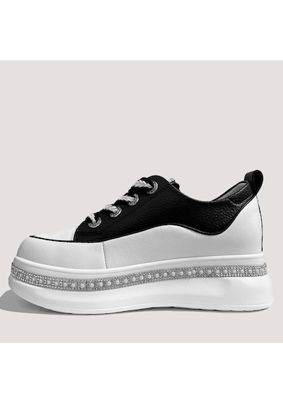 Guja 24k308-1 Kadın Taşlı Sneaker Ayakkabı Siyah