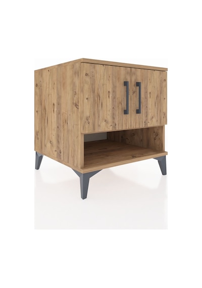 Kronos Komodin 2 Raflı 2 Kapaklı 60x59x64 Çam-çam Atlas Çam