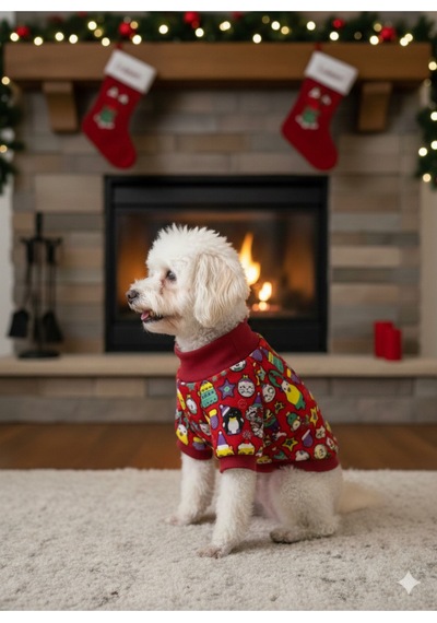 Kedi - Köpek İçi Şardonlu - Boğazlı Kışlık Sweat - Kıyafet - Mont - Yelek - Yağmurluk