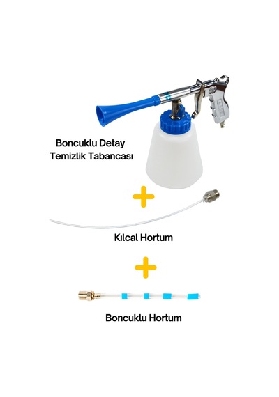 Boncuklu Detay Temizlik Tabancası- Kılcal Hortum-Boncuklu Hortum