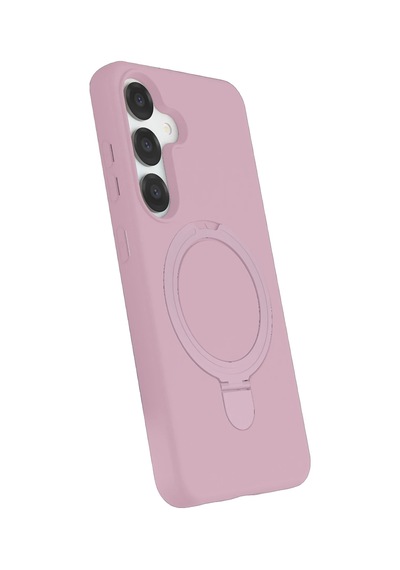 Newface - 355 -  Galaxy Uyumlu S25 Regal Magsafe Standlı Kapak - - Glblseme - Açık Pembe