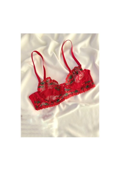 La Linaa Cherry Kırmızı Tanga Külotlu Sütyen Takımı Kırmızı - 599877748 Kırmızı