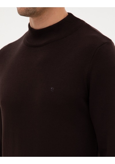 Pierre Cardin Koyu Kahverengi Slim Fit Yarım Balıkçı Yaka Basic Triko Kazak 50315457-vr084 Pierre Cardin Koyu Kahverengi Slim Fit Yarım Balıkçı Yaka Basic Triko Kazak 50315457-vr084