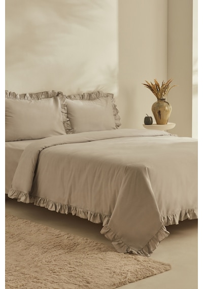 Karaca Home Pure %100 Pamuk Çift Kişilik Nevresim Takımı Açık Gri