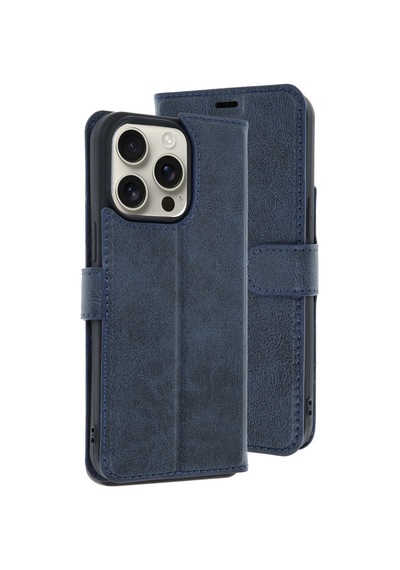 Apple Uyumlu iPhone 15 Pro Max Kılıf Trend S Plus Kapaklı Kılıf Lacivert/