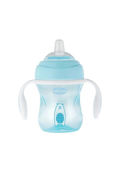 Chicco Yumuşak Uçlu Geçiş Bardağı 4 Ay+ Kız Mavi