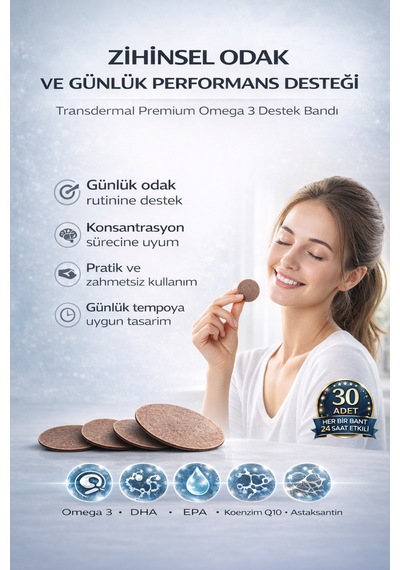 Omega Mind Bant - Hafıza Ve Odaklanma İçin Omega 3 Desteği, Beyin Fonksiyonlarını Güçlendirici Bant