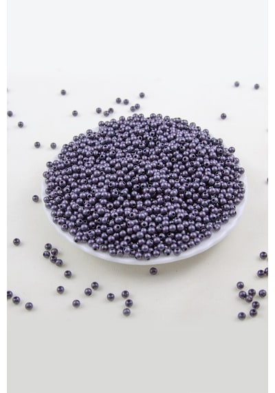 4 Mm Mat Siyah Tonu Plastik İnci Boncuk Aksesuar Takı Malzemesi 25 Gr