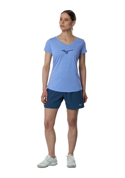 Mizuno Short Sleeve Kadın Tişört Mavi Çok Renkli