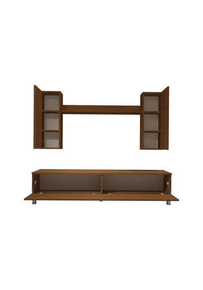 Decoraktiv Eko 7 Mdf Std Krom Ayaklı Tv Ünitesi Tv Sehpası Ceviz