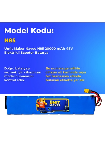 Navee N85 20000 Mah 48v Elektrikli Scooter Batarya