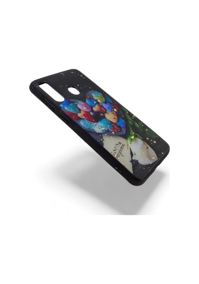 Samsung Galaxy A60 Uyumlu Arka Yüzeyi Desenli Cam Kılıf