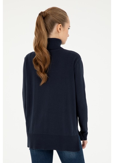 U.S. Polo Assn. Kadın Lacivert Basic Boğazlı Kazak 50294570-VR033 U.S. Polo Assn. Kadın Lacivert Basic Boğazlı Kazak 50294570-VR033