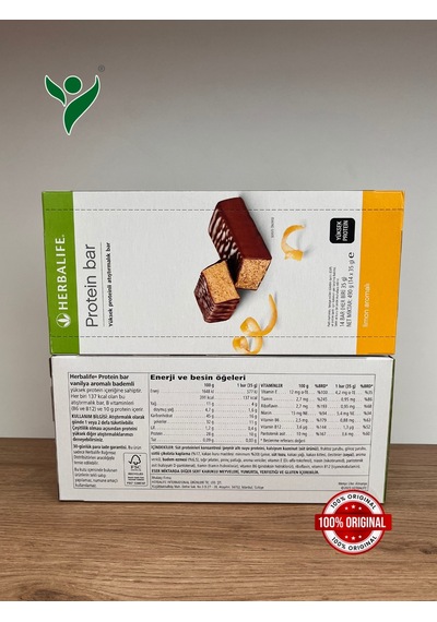 Herbalife Protein Bar Limon Aromalı Ve Protein Bar Vanilya Aromalı Bademli 2'li Set