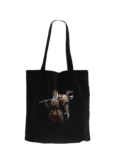 Diablo King Leoric Siyah Kanvas Bez Çanta Siyah