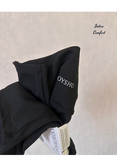 Intive Comfort Premium Dalgıç Kumaş Arka Bel Logo Detaylı Toparlayıcı Yüksek Bel Tayt Bej