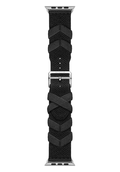 Zore Watch 38mm Uyumlu Clo- Krd-97 Sarmal Örgü Tasarımlı Kordon-siyah