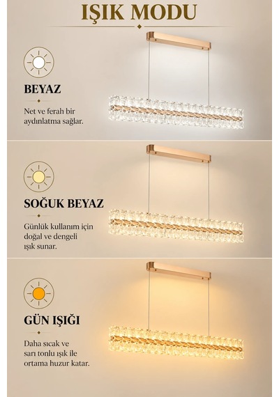 Modern Premium Akrilik Led Sarkıt Avize Oval Tasarım Salon Yemek Odası Ve Mutfak Avizesi 96w Beyaz