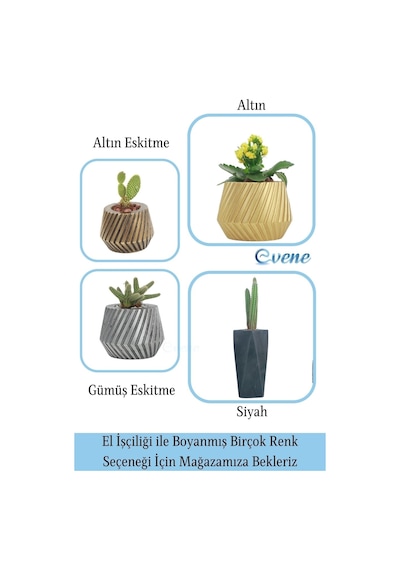 Çiçek Saksısı Uzun Beton Saksı Model 1 - Siyah