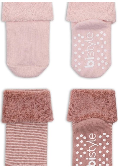 Bistyle Çemberli Kaymaz Havlu Soket Çorap 2'li Bs10503 Pudra Pembe Pudra Pembe Pudra - Pembe