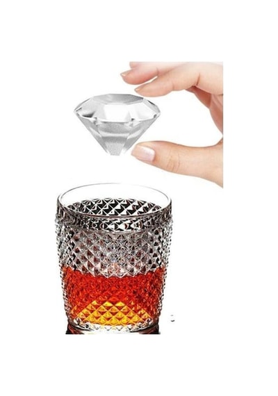 18 Bölmeli Elmas Şekil Buz Kalıbı Kapaklı Pratik Buzluk Kristal Şekil Buz Kalıbı Plastik Renkli Diğer