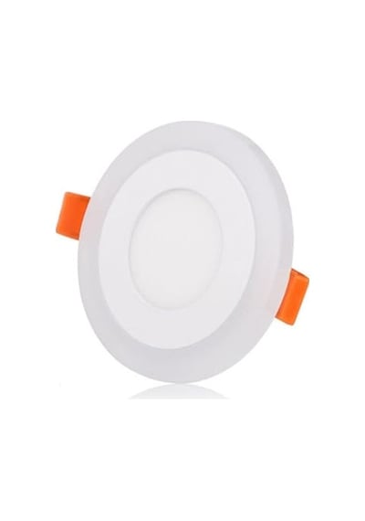 2 Adet Çift Renkli Hero Led Panel 3+3 Watt Dış Çapı 10 Cm Mavi-beyaz İki Renkli Tavan Spot Lambası Abanoz