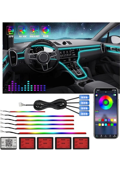 Araç Ambians Ortam Led Kontrollü Bluetooth Androıd Ios Newfron