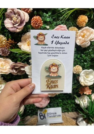 Uv Baskı Pleksi Magnet Söz, Nişan, Nikah, Düğün, Kına 10 Adet Bebe Pembe