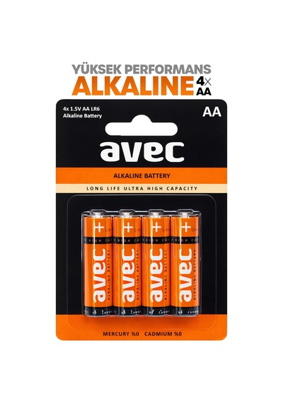 Avec Lr6 Aa Alkalin 4'lü Kalem Pil