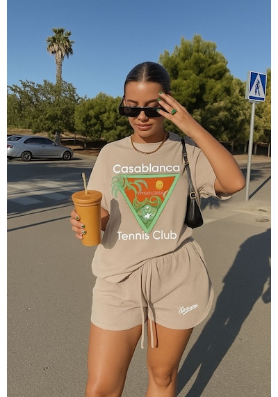 Cosablanca Tennıs Unisex Tişört Yb2 Bej