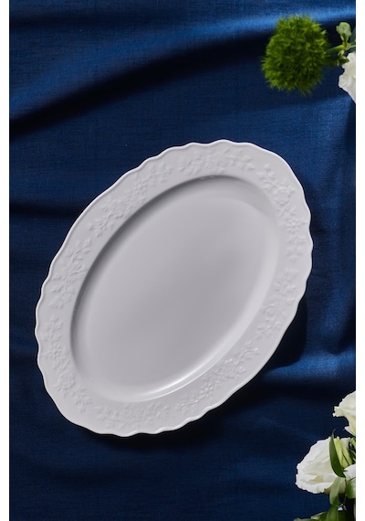 Karaca Beatrice Kayık Tabak 35 Cm Beyaz