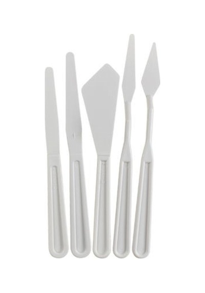 Plastik Spatula Seti 5'li Karışık, Çok Renkli