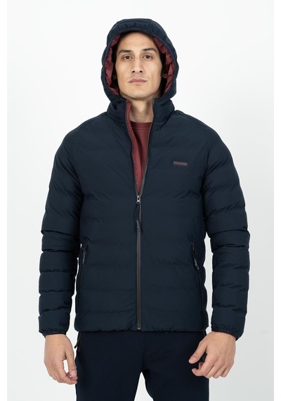 Maraton Sportswear Regular Erkek Kapşonlu Uzun Kol Basic Lacivert Mont 21501-lacivert Lacivert