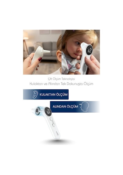 Direct Nexus Dual Kulaktan & Alından Ateş Ölçer Beyaz