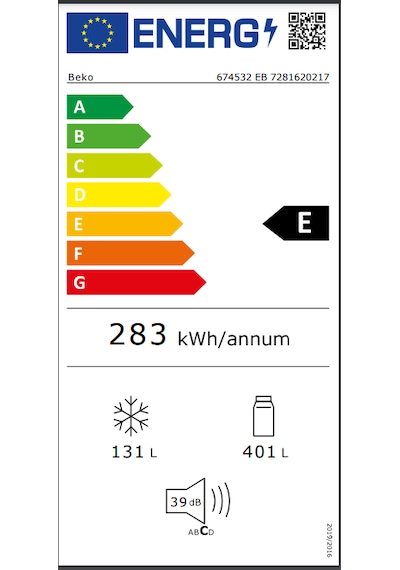 Beko 674532 EB 532 LT No-Frost Kombi Tipi Buzdolabı