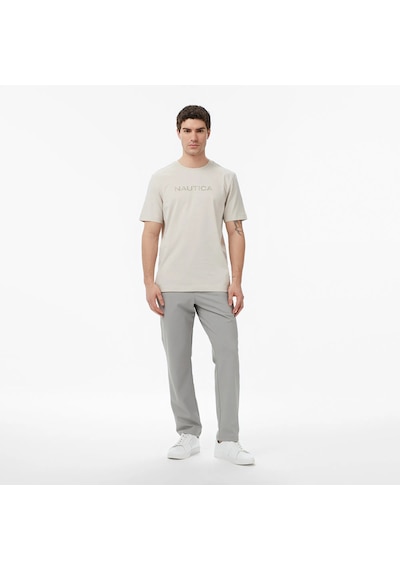 Nautica Regular Fit Baskılı Erkek T-shirt V65343t Bej