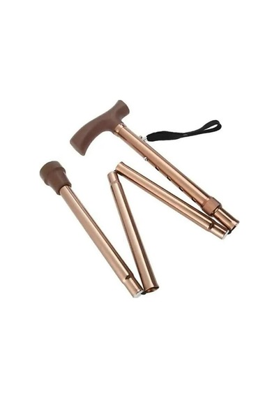 Medas Life Katlanabilir Yürüyüş Bastonu, Bronz Renk, Şık Ve Dayanıklı, Ayarlanabilir Tasarım