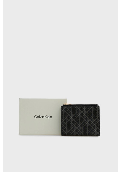 Calvin Klein Baskılı Çift Fermuarlı Katlanır Cüzdan Lv04f1161g2xa Bayan Cüzdan Lv04f1161g 2xa Siyah SİYAH