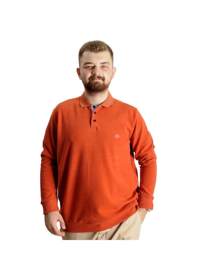 Mode Xl Büyük Beden Erkek Sweat Polo Selanik Nakışlı 20440 Tarçın Taba