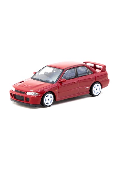 Tarmac Works 1/64 Mitsubishi Lancer Gsr Evolution Iı Red With Tarmac Cards - Global64 Çok Renkli