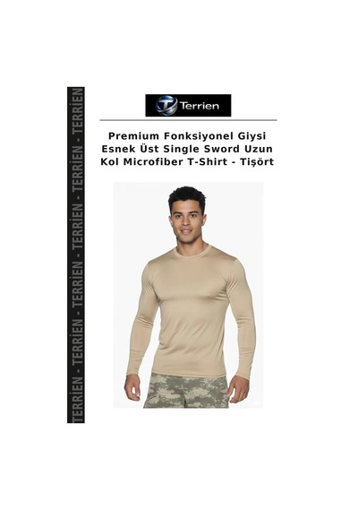 Terrien Premium Fonksiyonel Giysi Esnek Üst Single Sword Uzun Kol Microfiber T-shirt - Tişört Diğer
