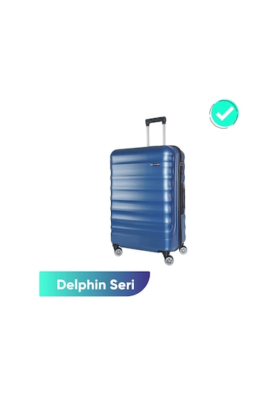 Vegmann Delphin Mavi Büyük Boy Valiz