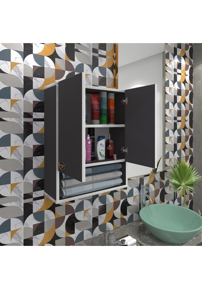 Kenzlife Banyo Ecza Dolabı Bakunin Gri 60 40 20 Mutfak M Üst Arkalıklı Alt Arkalıksız Gri