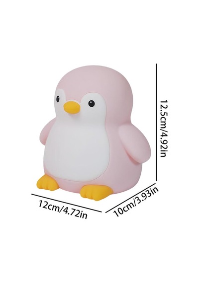 Sevimli Penguen Gece Lambası - Pembe Pembe